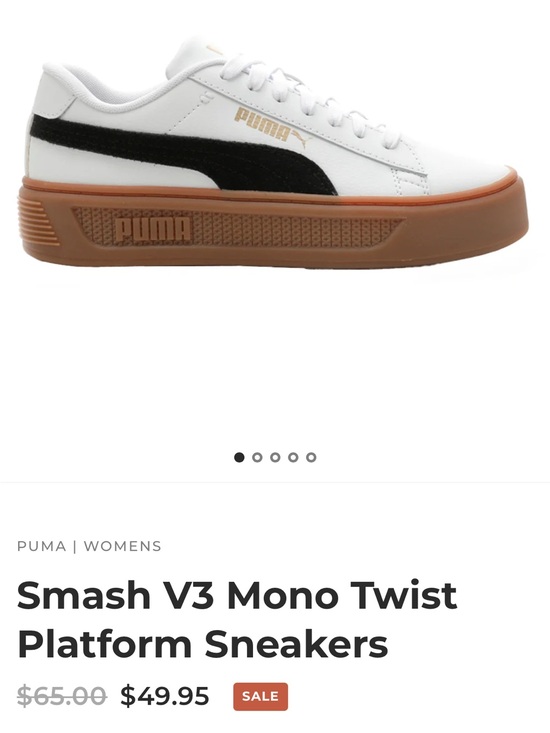 Puma Shoes - Puma White Sneakers with Black Formstrip and Gum Platform